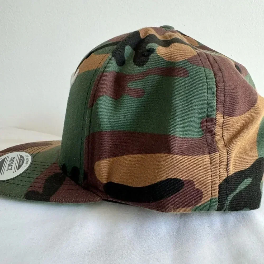 Yupoong The Classics LONGHORN SKULL Camouflage Adjustable Snapback Cap ‎ for Men - Picture 3 of 7